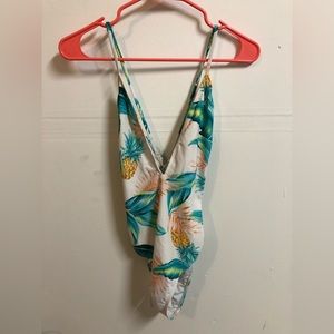 Women’s One Piece Swimsuit with Tropical Design